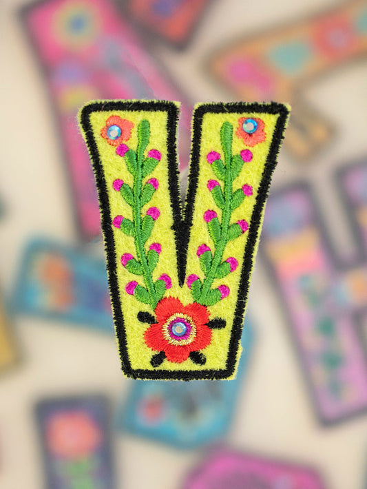 Stick-On Letter Patch - V-view 1
