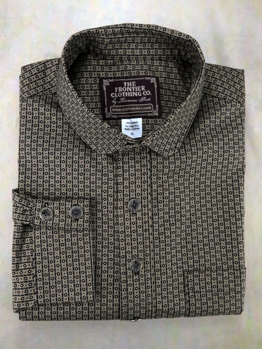 Stone Brown Southwest Medallion Men's Dakota Shirt