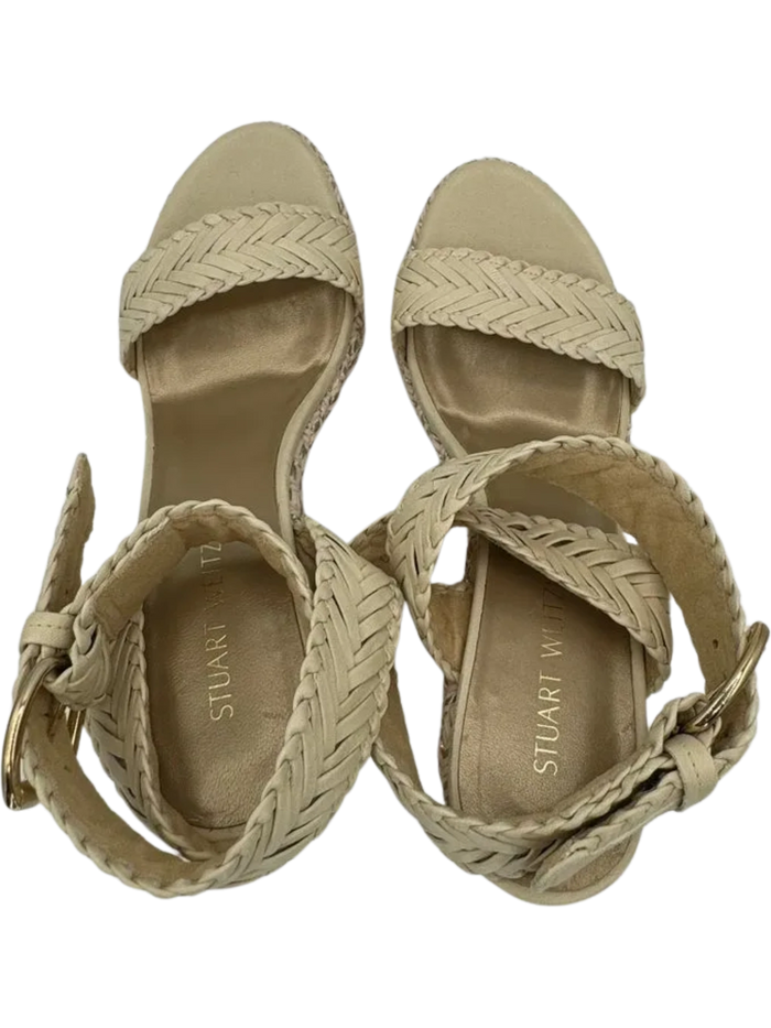 Stuart Weitzman Elixir Braided Leather Wedge Sandal *NEW*