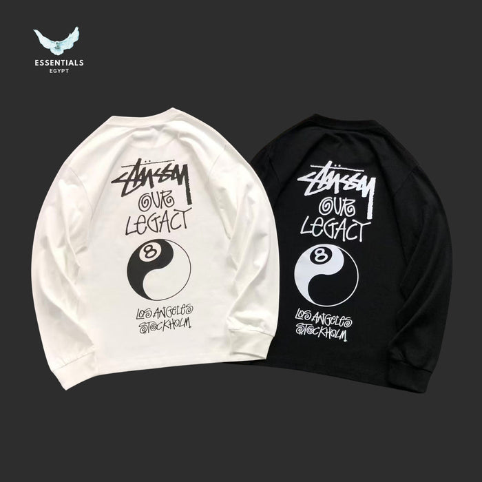Stussy x Our Legacy Work Shop 8 Ball Yin Yang Pigment Dyed Sweatshirt