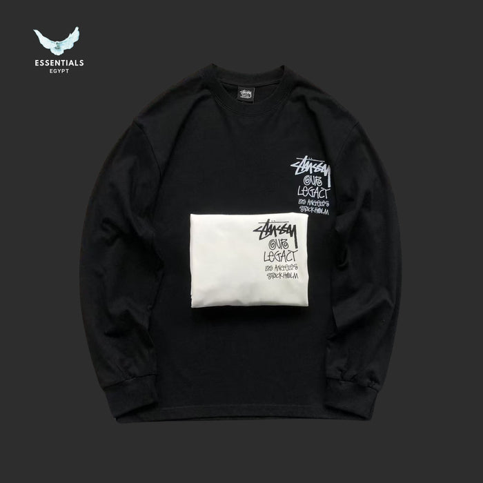 Stussy collab long sleeve sweatshirt in black and white colourways