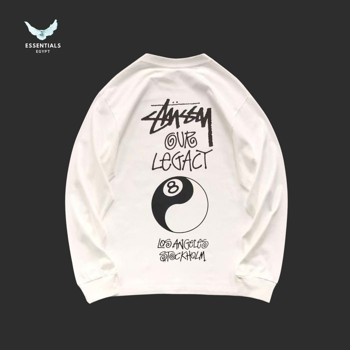 Stussy x Our Legacy Work Shop 8 Ball Yin Yang Pigment Dyed Sweatshirt