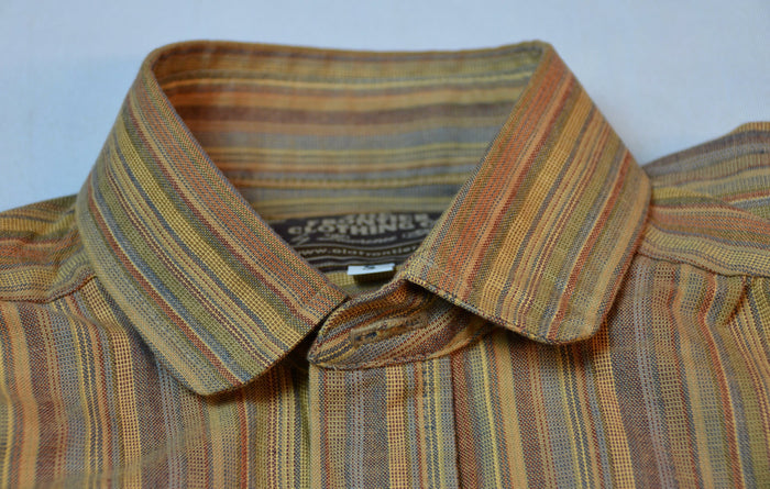 Taupe Stoneworks Stripe Men's Victorian Shirt