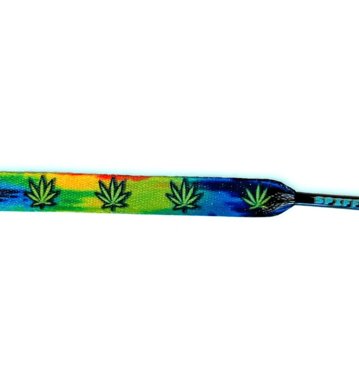 Tie-Dye Weed Shoelaces | Flat Printed Shoelaces | 100% Recycled Materials | Adult Sizes