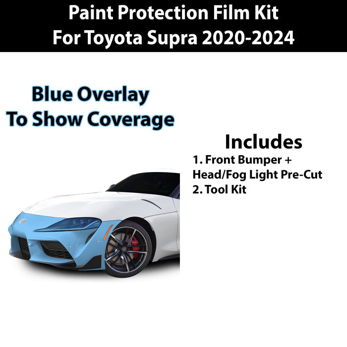 Fits Toyota Supra 2020+ Precut Premium Paint Protection Film Clear Bra PPF Decal Film Kit Coverage - Bogar Tech Designs