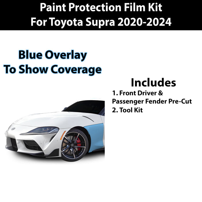 Fits Toyota Supra 2020+ Precut Premium Paint Protection Film Clear Bra PPF Decal Film Kit Coverage - Bogar Tech Designs