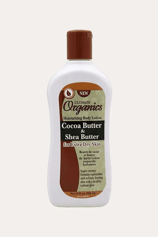 ULTIMATE ORGANICS BODY LOTION - COCOA BUTTER & SHEA BUTTER 12OZ ULTIMATE ORGANICS