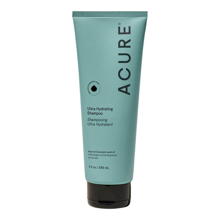 Acure Ultra Hydrating Shampoo tube on a white background