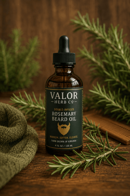 Valor Herb Co Double-Infused Rosemary Beard Oil (4 oz)