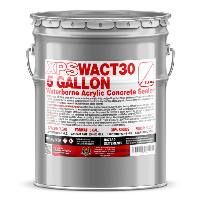 XPS WACT30 5G - Waterborne Acrylic Concrete Sealer.