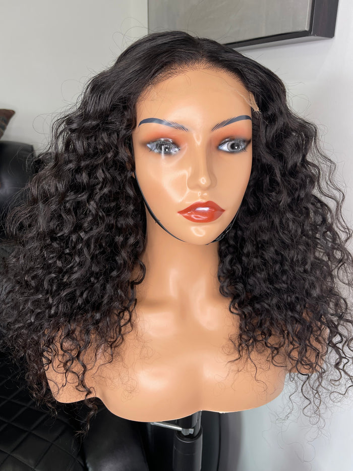 Water Wave 4x4 HD Lace Closure Glueless Wigs 200% Density 100% Human Hair color