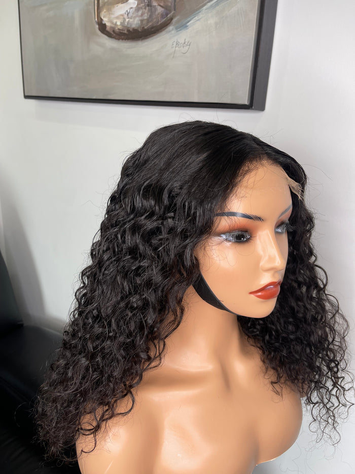 Water Wave 4x4 HD Lace Closure Glueless Wigs 200% Density 100% Human Hair color
