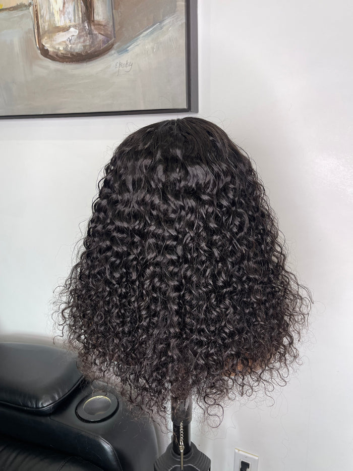 Water Wave 4x4 HD Lace Closure Glueless Wigs 200% Density 100% Human Hair color