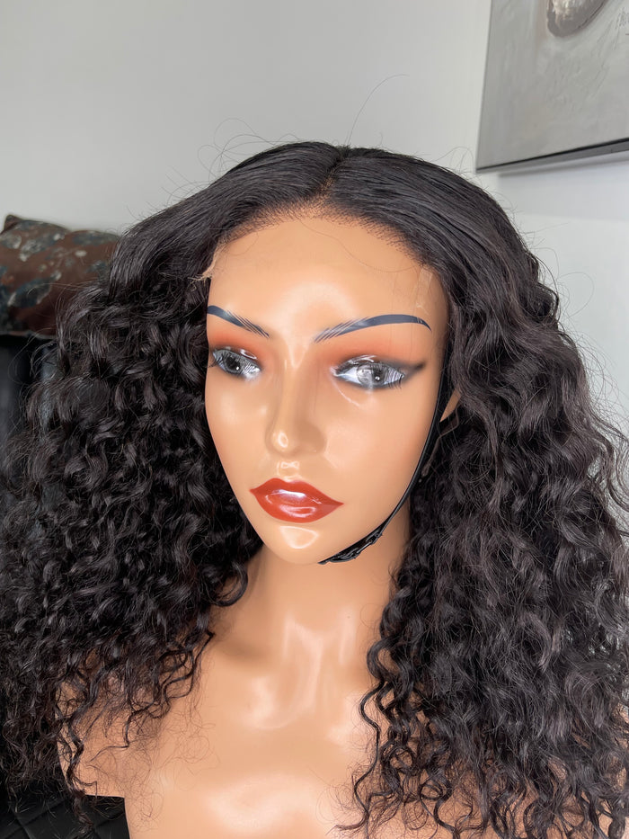 Water Wave 4x4 HD Lace Closure Glueless Wigs 200% Density 100% Human Hair color