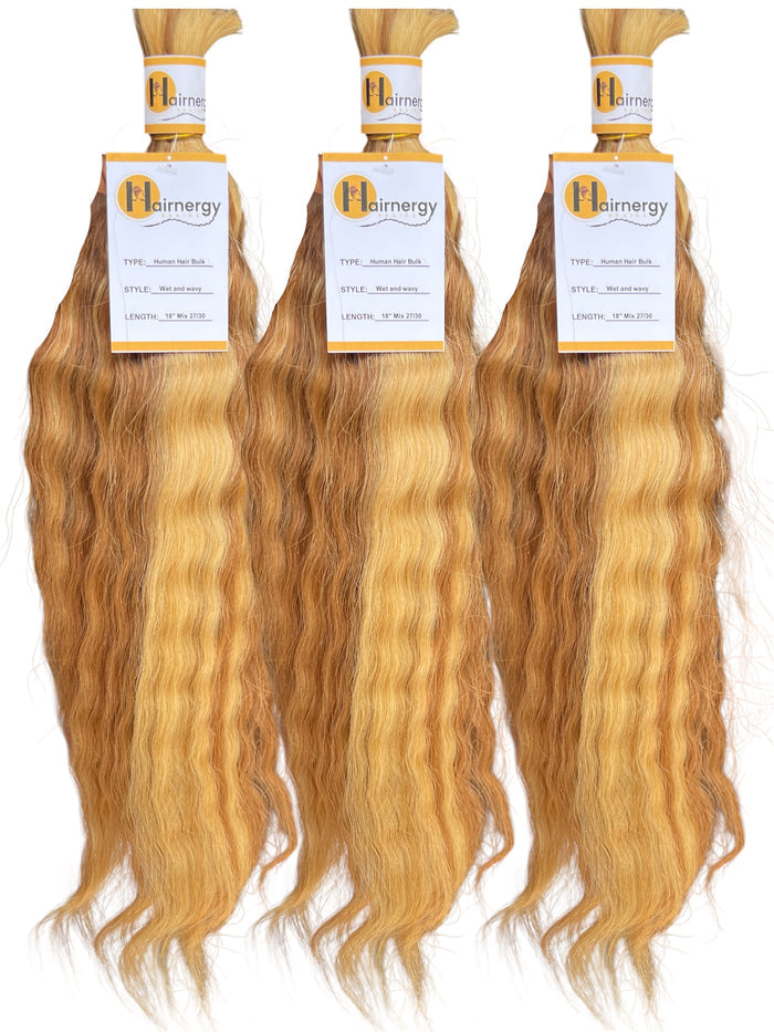 Wet and Wave Braid Hair Bulk 100% Human Hair Extensions Bulk for Braiding 100g