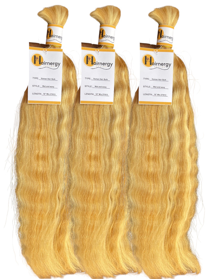 Wet and Wave Braid Hair Bulk 100% Human Hair Extensions Bulk for Braiding 100g