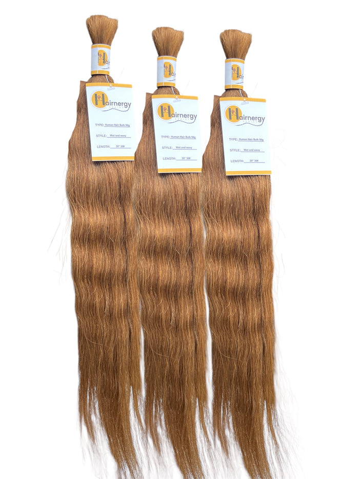 Wet and Wave Braid Hair Bulk 100% Human Hair Extensions Bulk for Braiding 50g