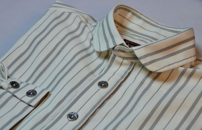 White & Black Stripe - Men's Dakota Shirt