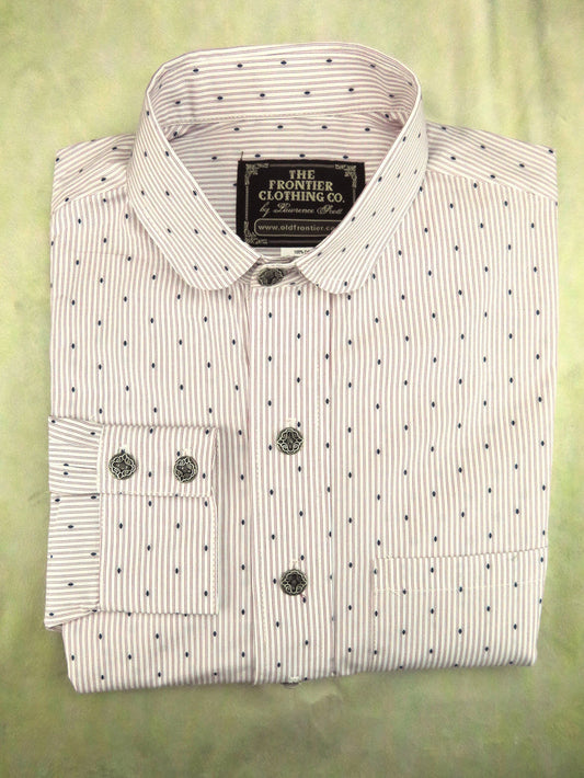 Wine Stripe With Diamond Accents Men's Dakota Shirt