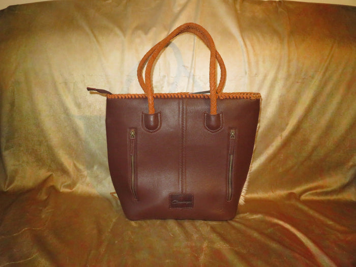 Women's Braided Leather Shoulder Purse