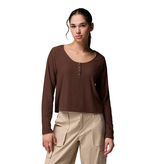 Women's Brea Falls Grid Henley Long Sleeve Shirt
