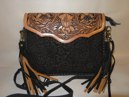Women's Suede Embossed Purse