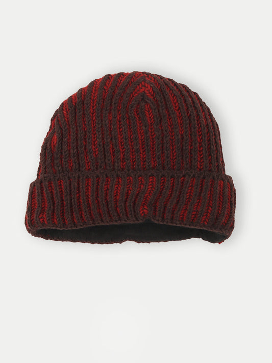 Woolen Fisherman Two Tone Beanie | Cocoa-Image 1