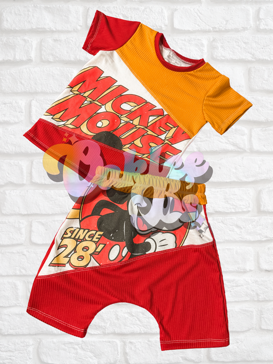 Yellow/Red Mickey Upcycle