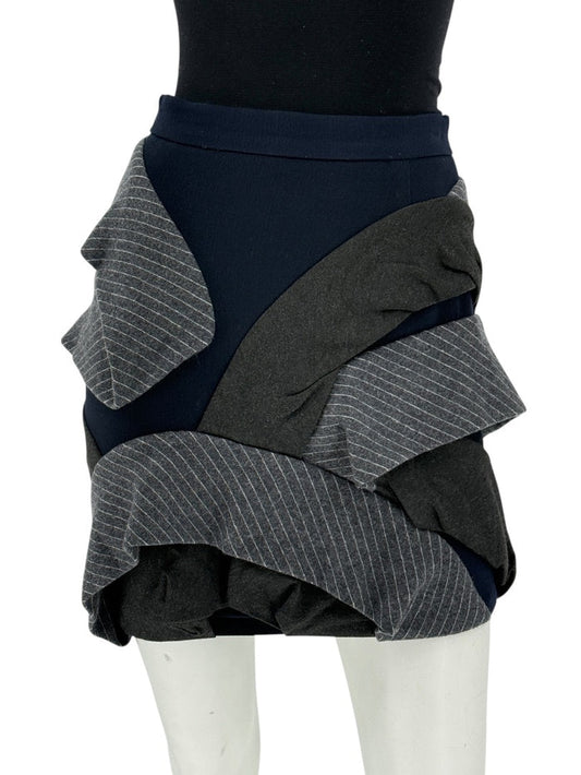 Yigal Azrouël Sculptural Layered Mini Skirt – Size 0