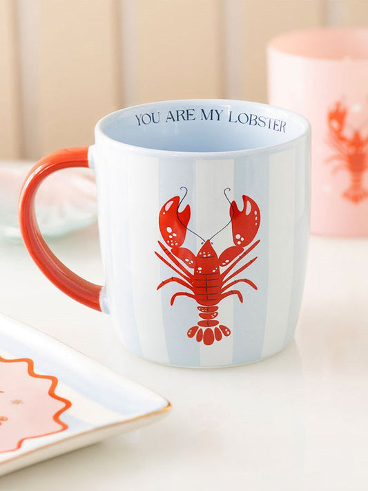 You Are My Lobster Striped Mug | One Colour-Image 1