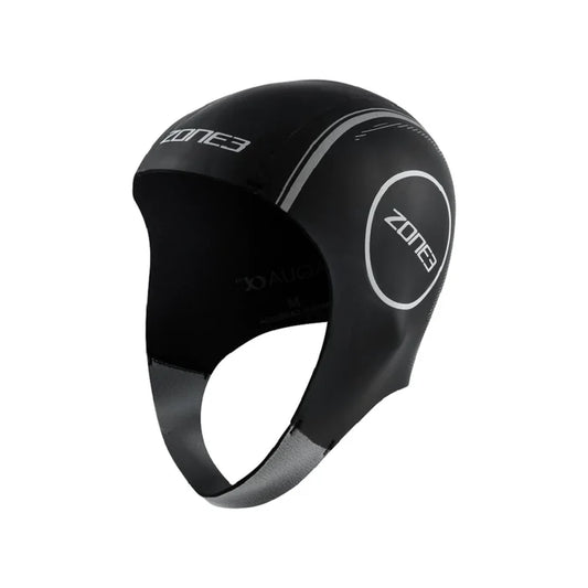 Zone3 Neoprene Black/Silver Swim Cap